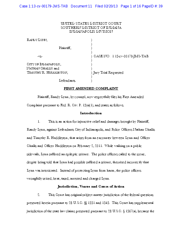 Lynn v. City of Indianapolis