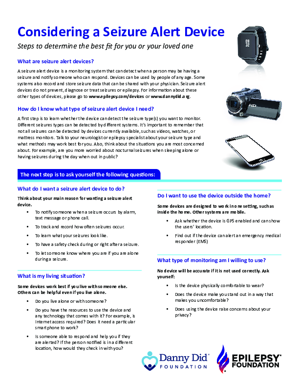 Considering a Seizure Alert Device